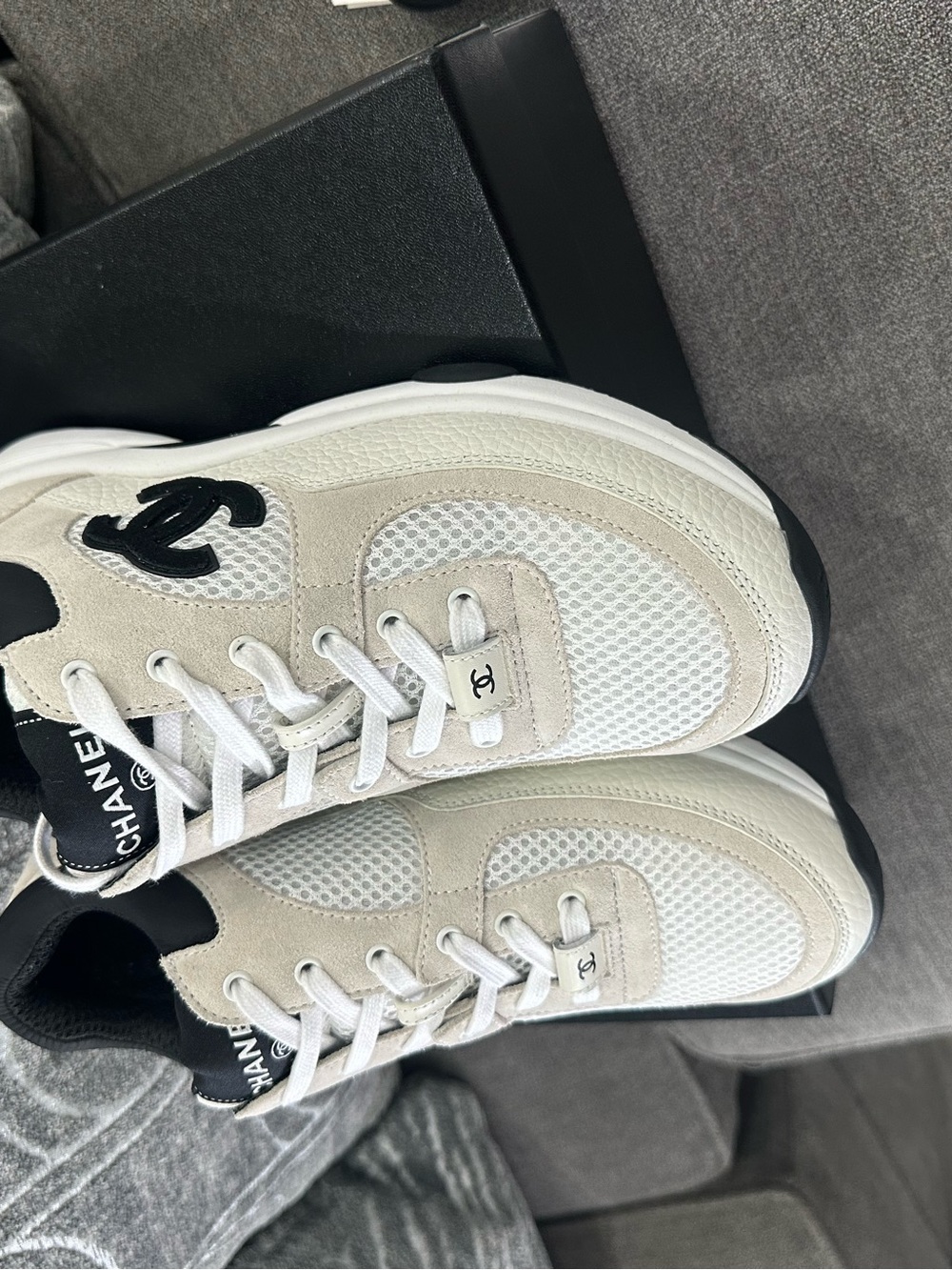 Chanel Low Top Trainer Suede Size 7 - Picture 3 of 9